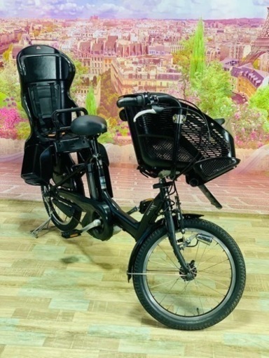 ❹ 5477子供乗せ電動アシスト自転車ブリヂストン3人乗り対応20インチ