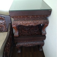 アジアン家具　応接セット(8点)