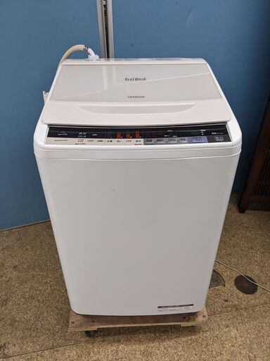 日立 洗濯機 2017年製 BW-V70A　 7㎏「シャワービート洗浄」黒カビを抑え、除菌「自動おそうじ」