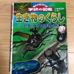 学研の図鑑　　生き物のくらし　昆虫　水の生き物　魚