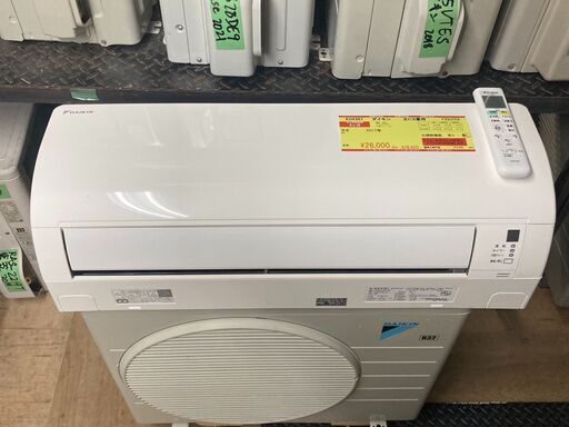 K04367　ダイキン　中古エアコン　主に6畳用　冷房能力　2.2KW ／ 暖房能力　2.2KW