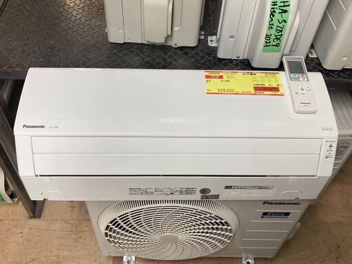 K04370　パナソニック　中古エアコン　主に6畳用　冷房能力　2.2KW ／ 暖房能力　2.2KW