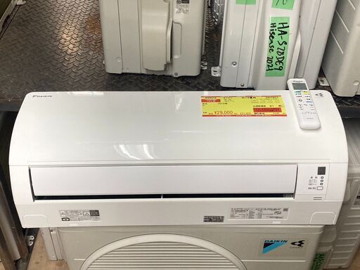 K04372　ダイキン　中古エアコン　主に6畳用　冷房能力　2.2KW ／ 暖房能力　2.2KW