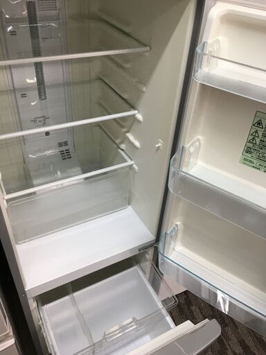 【中古品】パナソニック　冷蔵庫 NR-B179W-S 168L  2017年製▼一部トレーに割れあり▼