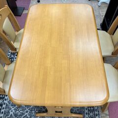 【販売終了】【配送設置無料】ダイニングセット（回転椅子4脚付き）日時指定可能です♬