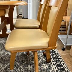 【販売終了】【配送設置無料】ダイニングセット（回転椅子4脚付き）日時指定可能です♬