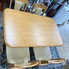 【販売終了】【配送設置無料】ダイニングセット（回転椅子4脚付き）日時指定可能です♬
