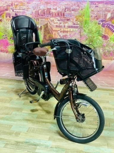 ❹ 5479子供乗せ電動アシスト自転車ブリヂストン3人乗り対応20インチ
