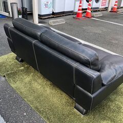 ▼値下げ▼2人掛けソファ 大塚家具 ラブソファ エルエス リュクス 革ブラック色  #R-887C 参考価格498,000円 ソファ そふぁ 💳自社配送時🌟代引き可💳※現金、クレジット、スマホ決済対応※【送料に設置込】