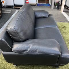 ▼値下げ▼2人掛けソファ 大塚家具 ラブソファ エルエス リュクス 革ブラック色  #R-887C 参考価格498,000円 ソファ そふぁ 💳自社配送時🌟代引き可💳※現金、クレジット、スマホ決済対応※【送料に設置込】