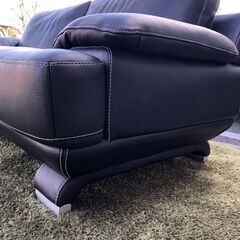 ▼値下げ▼2人掛けソファ 大塚家具 ラブソファ エルエス リュクス 革ブラック色  #R-887C 参考価格498,000円 ソファ そふぁ 💳自社配送時🌟代引き可💳※現金、クレジット、スマホ決済対応※【送料に設置込】