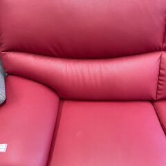 ジモティ来店特価!! 2人掛けソファー レッド J-0725