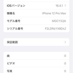 iPhone 12 Pro Max グラファイト 256 GB au