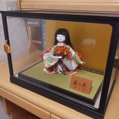 ガラスケース入り　日本人形「福人形」 Japanese doll...