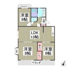 💖初期費用10万円💖東北本線「宇都宮」駅バス5分バス停まで徒歩6分🌟3LDK🎵管理番号「205662」  - 宇都宮市