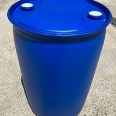 ポリタイプドラム缶 200L 洗浄済み 青色 ポリタンク 貯水