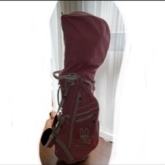 希少Psycho Bunnyサイコバニースタンド ゴルフバッグ限定ｶﾗｰピンク