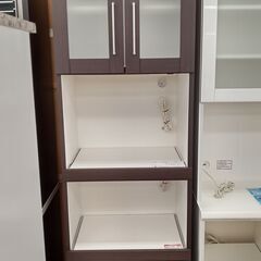 ★ジモティ割あり★  食器棚 茶 H200×D41.5×W59 ...