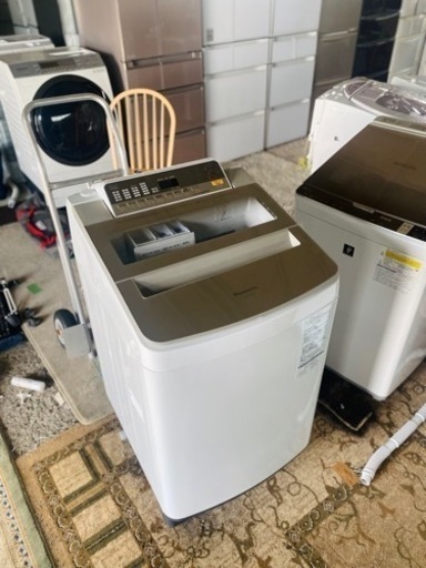 減安パナソニック洗濯機10KG 17年製動作確認済み手洗い済み3ヶ月保証付き姫路市配達設置無料