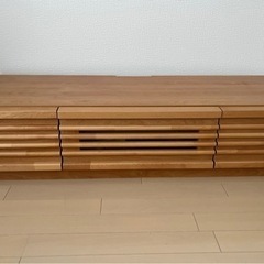 決まりました。テレビ台 幅120 完成品 アルダー無垢 ナチュラル 北欧