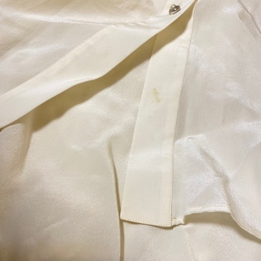 ♣︎⁑未使用⁑ ALEX dei SAPONANO イタリア製 シルク100% ブラウス 七部袖 白 ホワイト ビンテージ ヴィンテージ 38