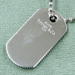 TIFFANY&Co. ドッグタグ シルバー925 ボールチェーン ペンダント TIFFANY ティファニー ボールチェーンネックレス ドッグタグ SV925
