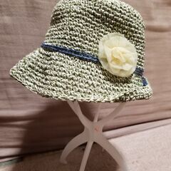 お花がかわいい夏の帽子　52cm