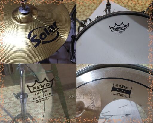 ◆値下げ◆メイペックスドラムセット一式　SABIAN・YAMAHA・REMO・ZENN◆ ◇値下げ◇メイペックスドラムセット一式 SABIAN・YAMAHA・REMO・ZENN◇