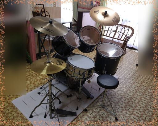 ◆値下げ◆メイペックスドラムセット一式　SABIAN・YAMAHA・REMO・ZENN◆