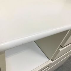 NITORI/ニトリ キッチンボード ポスティア 幅100 モイス ハイグロスホワイト木目 ソフトクローズ 食器棚 中古家具 店頭引取歓迎 R7371