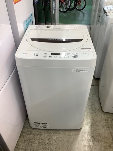 安心の6ヶ月保証付き！！ SHARP　 5. 5kg全自動洗濯機　ES-GA5B-W  2018年製