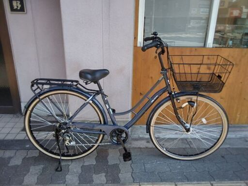 超美品☆☆CARG[カルグ]Active Style 27吋ファッションサイクル 外装6段/LEDオート/スモークブラック