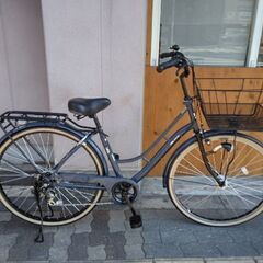 超美品☆☆CARG[カルグ]Active Style 27吋ファッションサイクル 外装6段/LEDオート/スモークブラック