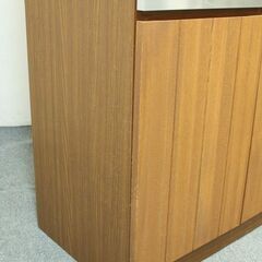 廃版希少 unico/ウニコ STRADA/ストラーダ キッチンボード 幅120 ステンレス天板 インダストリアル 食器棚 中古家具 店頭引取歓迎 R7376