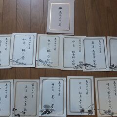 野畑直子　フランクリン ポーセリン  花鳥十二ヵ月 12枚セット 飾皿