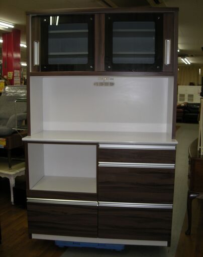 R368 キッチンボード、食器棚、幅120cm Used・美品