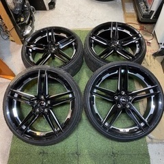 ESTATUS 757 ホイール 20インチ 8.5J/9.5J +38 タイヤ付き4本SET 