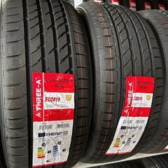 🌞205/45ZR17⭐工賃込み！新品未使用！GRヤリス、ヴィッツ、CR-Z、ノート、ロードスター、ミニ、プジョー、アルファロメオ、ルノー等に！THREE-A製サマータイヤ入荷しました🌞