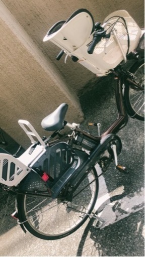 【取引交渉中】電動自転車 子供乗せ ヤマハ ブラウン 前22×後26インチ
