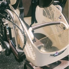  【取引交渉中】電動自転車 子供乗せ ヤマハ ブラウン 前22×後26インチ