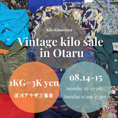 【フリマ出店募集】古着イベントを小樽運河プラザでやります！キッチンカー、雑貨など出店募集します！の画像