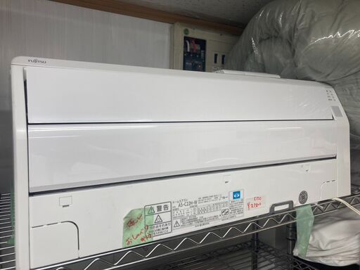 ☆中古￥23,800！【会員価格￥21,800】FUJITSU　6～8畳2.2kwルームエアコン　家電　2018年製　AS-C22H-W型　【BG145】