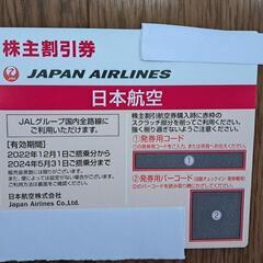 【ネット決済・配送可】JAL株主優待券　1枚