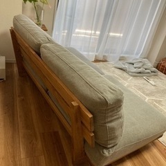 モモナチュラル　クラウドローソファ　2P