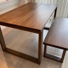 IKEA★ダイニングテーブル&ベンチ「 MÖRBYLÅNGA モ...