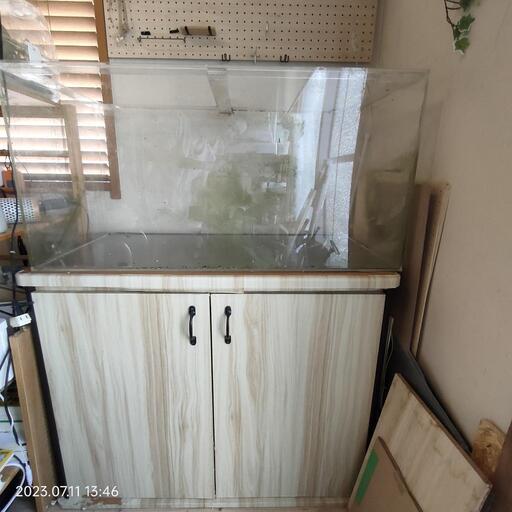 90cmアクリル水槽＋水槽台＋浄水器
