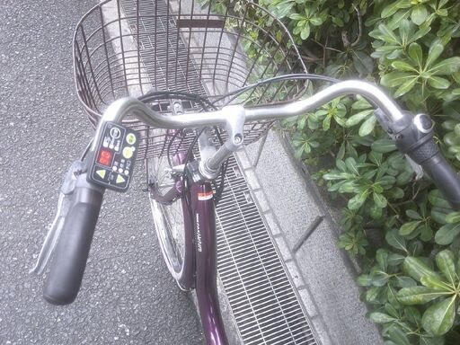 電動24インチ　税別￥49.819-　新基準ヤマハパスナチュラデラックス　良品8.7Ah　電動自転車　３ヶ月保証　パープル722