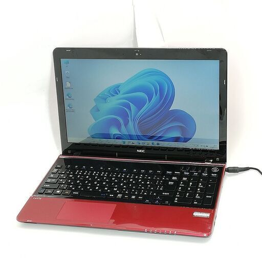 送料無料 赤色 レッド ノートパソコン 新品SSD 15.6型 NEC PC-LS150MSR 美品 第2世代 Core i5 8GB DVDRW 無線 Webカメラ Windows11 Office 保証付