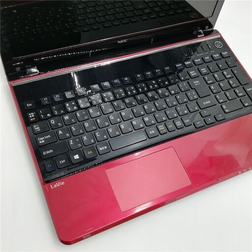 送料無料 赤色 レッド ノートパソコン 新品SSD 15.6型 NEC PC-LS150MSR 美品 第2世代 Core i5 8GB DVDRW 無線 Webカメラ Windows11 Office 保証付