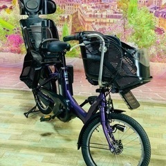 ❹ 5492子供乗せ電動アシスト自転車ヤマハ3人乗り対応20インチ